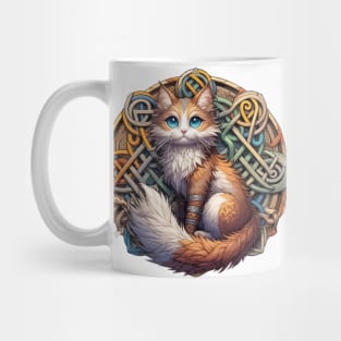 Funny Viking Warrior Cat Norse Mythology Anime Mug